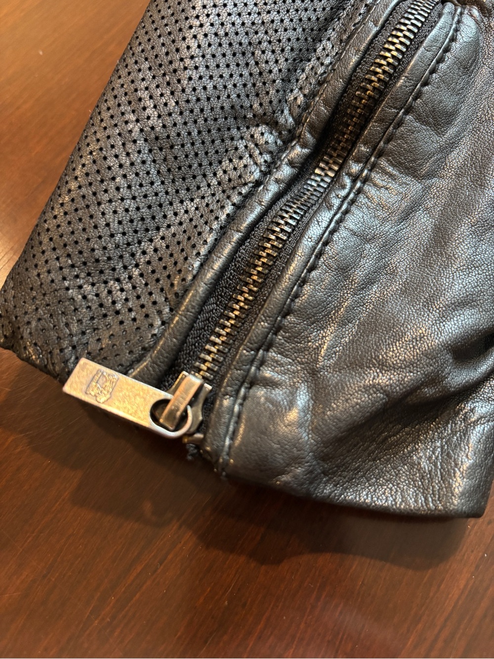Scotch & Soda Men's Black Leather Motorcycle Jacket - Picture 9 of 14